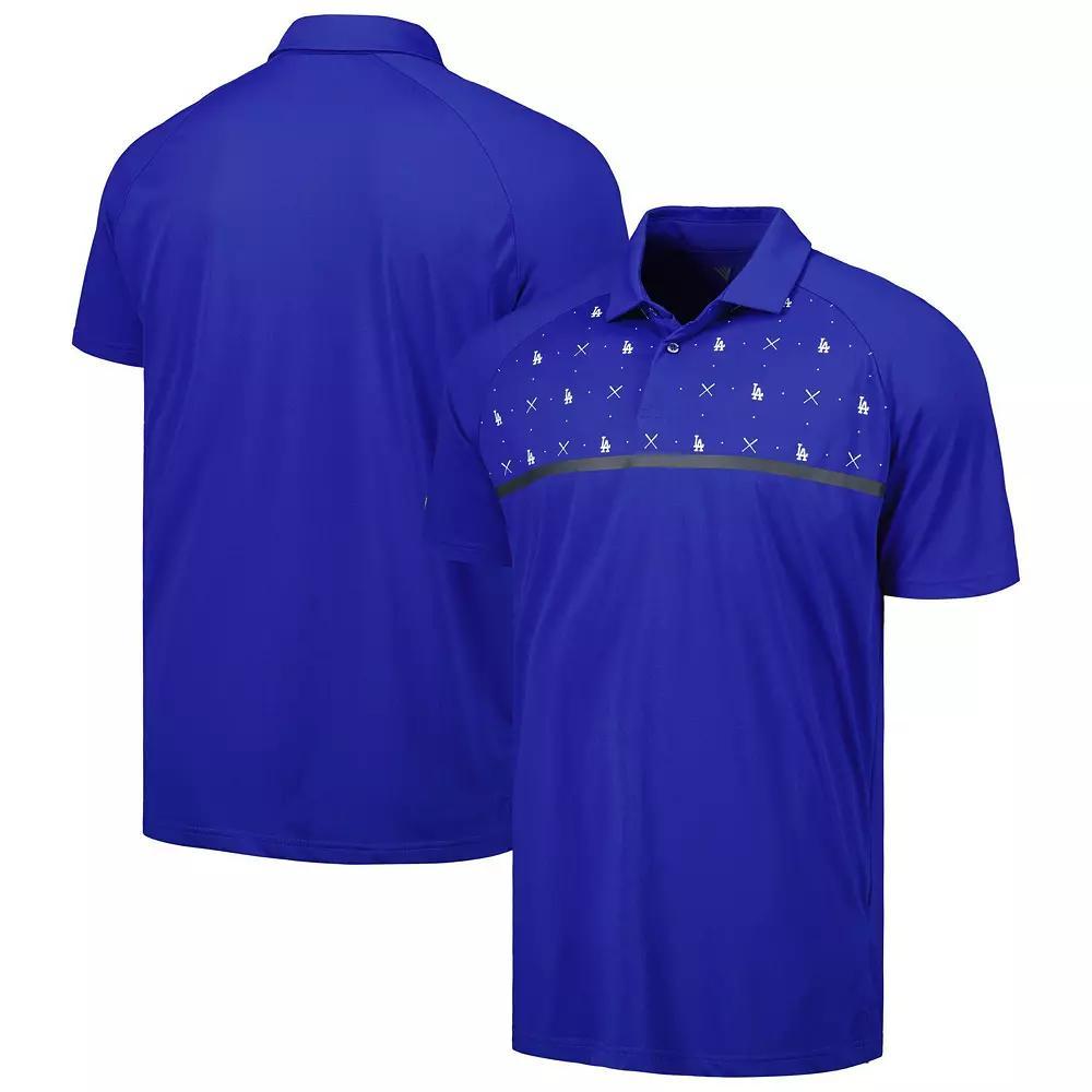 Men's Levelwear Royal Los Angeles Dodgers Sector Batter Up Raglan Polo, Size: XL, Blue Product Image