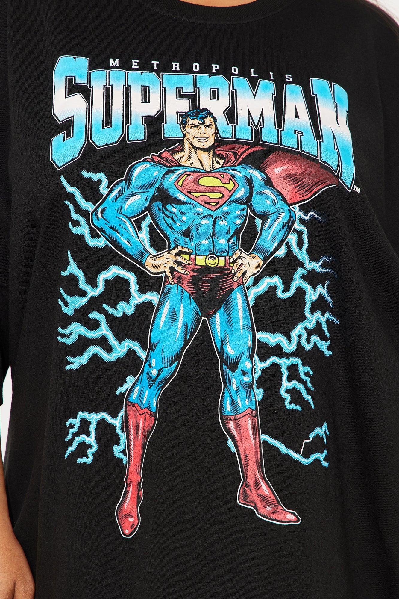 Superman Oversized Tee - Black Female Product Image