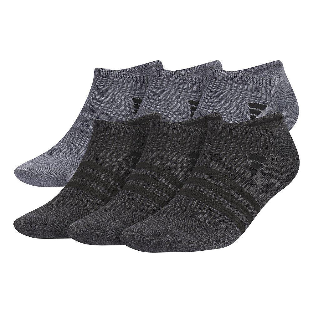 Men's adidas 6-Pack Superlite 3.0 No-Show Socks, Size: 8-12, White Black Product Image