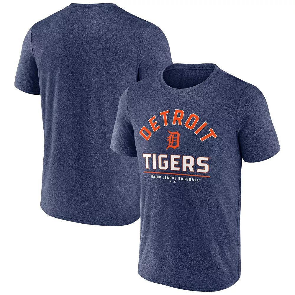 Men's Fanatics Heather Navy Detroit Tigers Front & Center T-Shirt, Size: 2XL, Blue Product Image