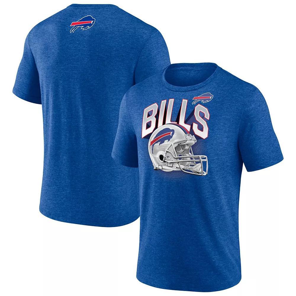 Men's Fanatics  Heather Royal Buffalo Bills End Around Tri-Blend T-Shirt, Size: 2XL, Blue Product Image