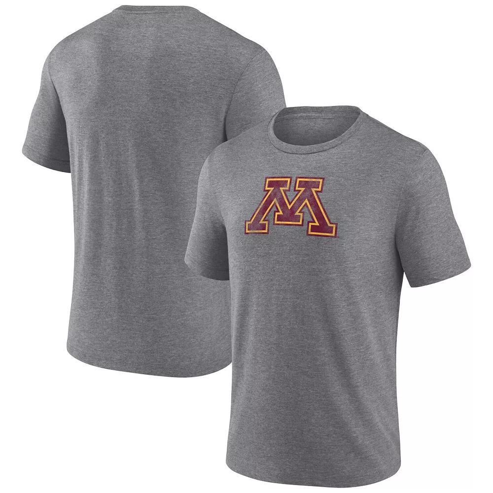 Men's Fanatics Heather Gray Seattle Seahawks Warped Block Tri-Blend T-Shirt, Size: Medium, Grey Product Image