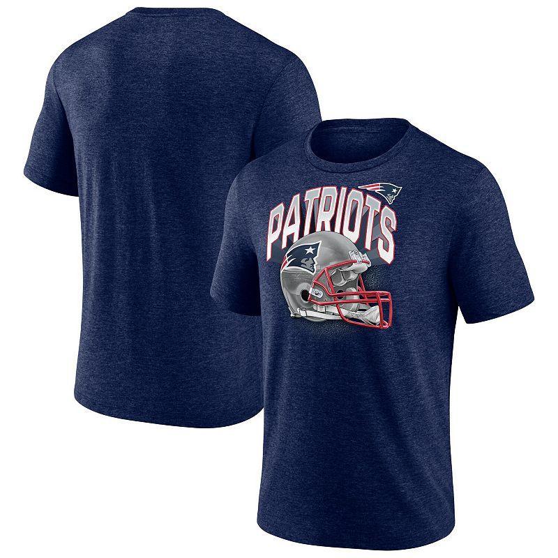 Mens Fanatics Branded Heathered New England Patriots End Around Tri-Blend T-Shirt Blue Product Image