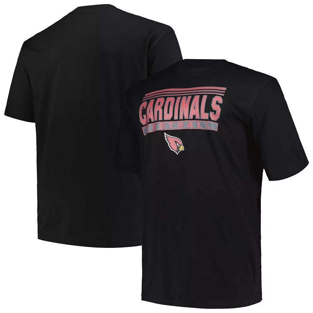 Men's Fanatics Branded Black Arizona Cardinals Big & Tall Pop T-Shirt, Size: 2XB Product Image