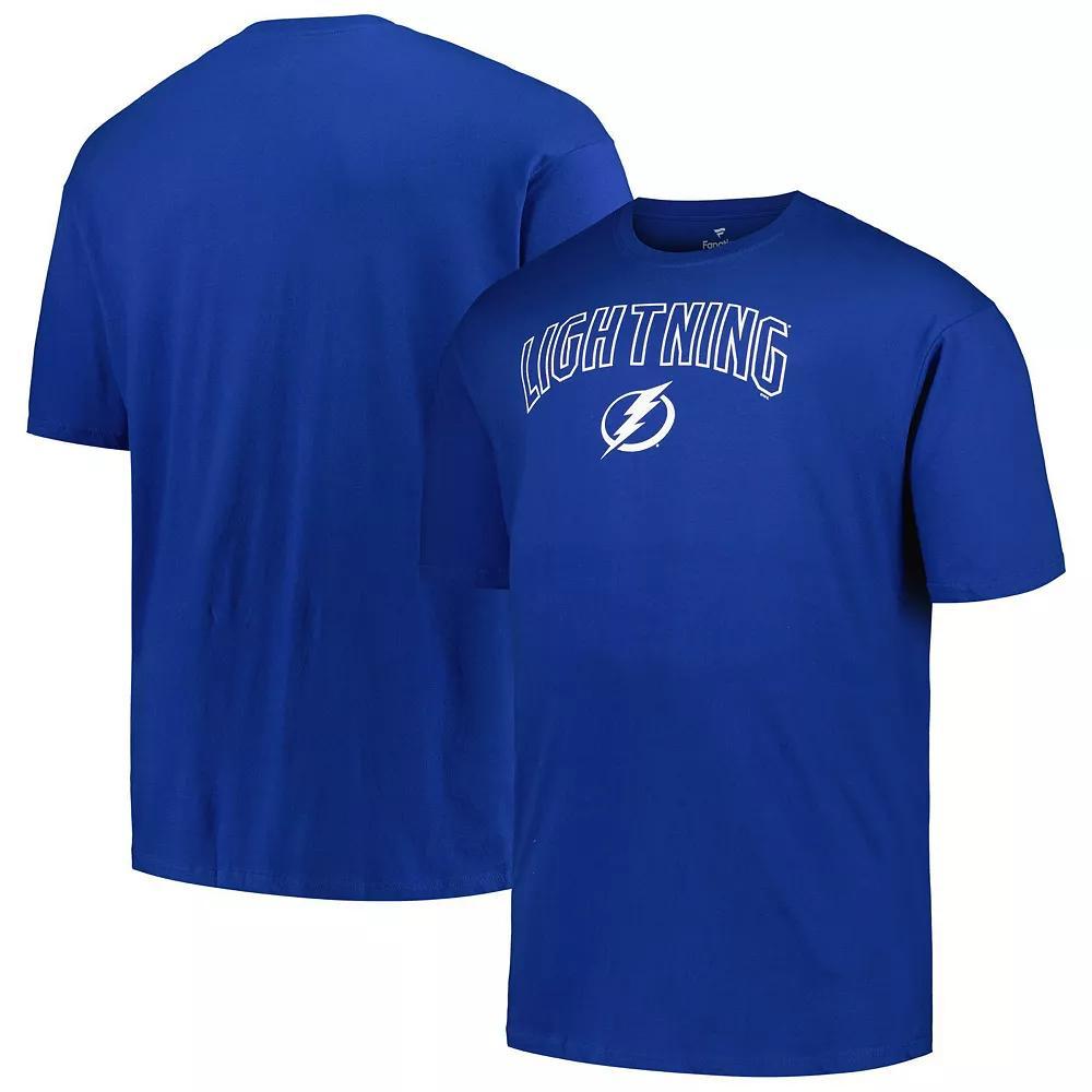Men's Profile Blue Tampa Bay Lightning Big & Tall Arch Over Logo T-Shirt, Size: 2XLT, Lgh Blue Product Image