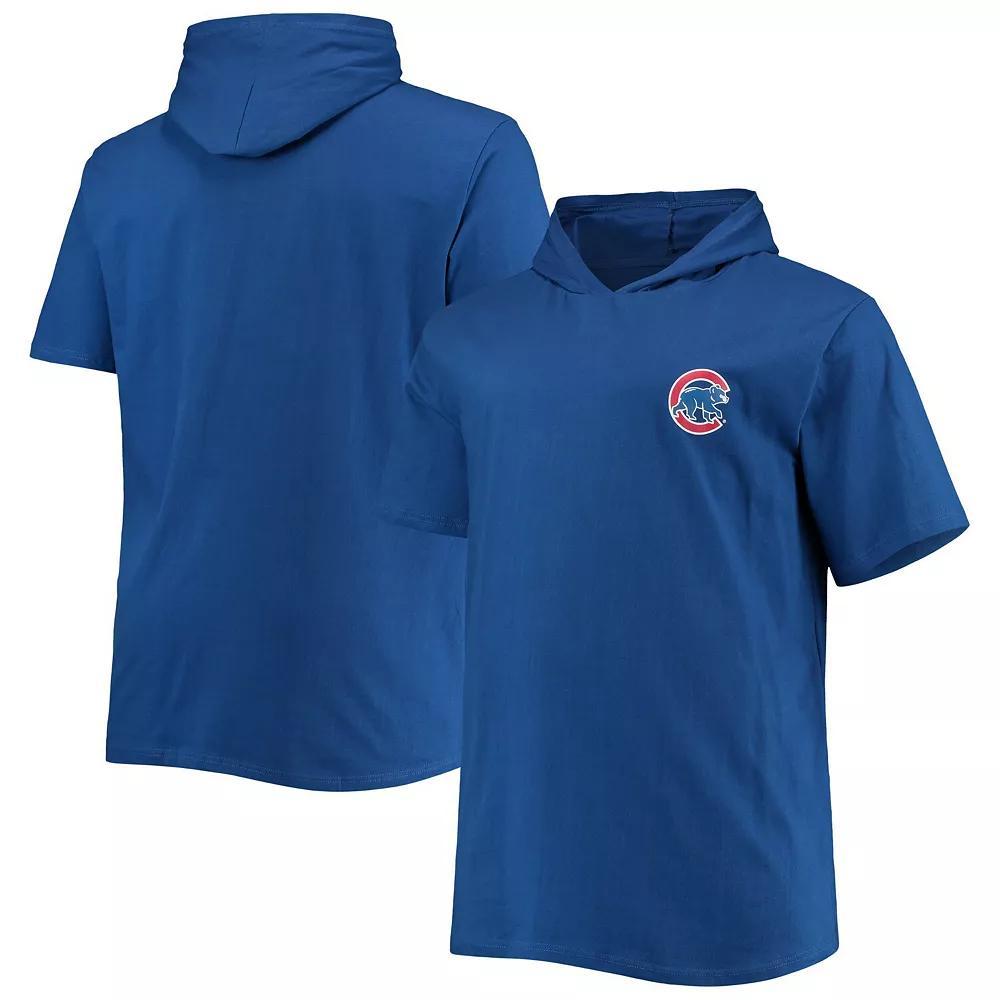 Men's Royal Chicago Cubs Big & Tall Jersey Short Sleeve Pullover Hoodie T-Shirt, Size: 2XB, Blue Product Image