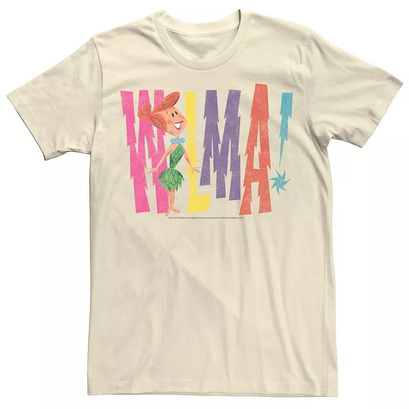 Men's The Flintstones Wilma Vintage Distressed Tee, Size: Medium, Natural Product Image