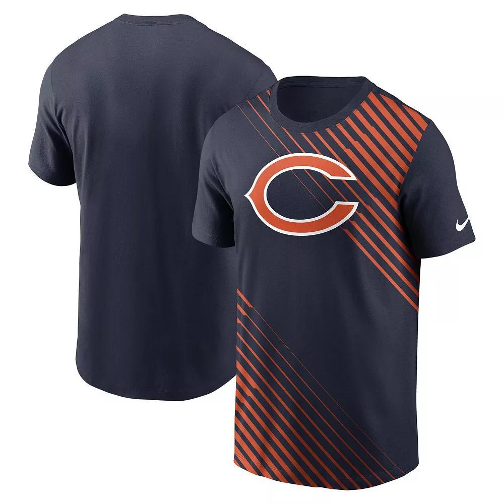 Men's Nike  Navy Chicago Bears Yard Line Fashion Asbury T-Shirt, Size: Small, Blue Product Image