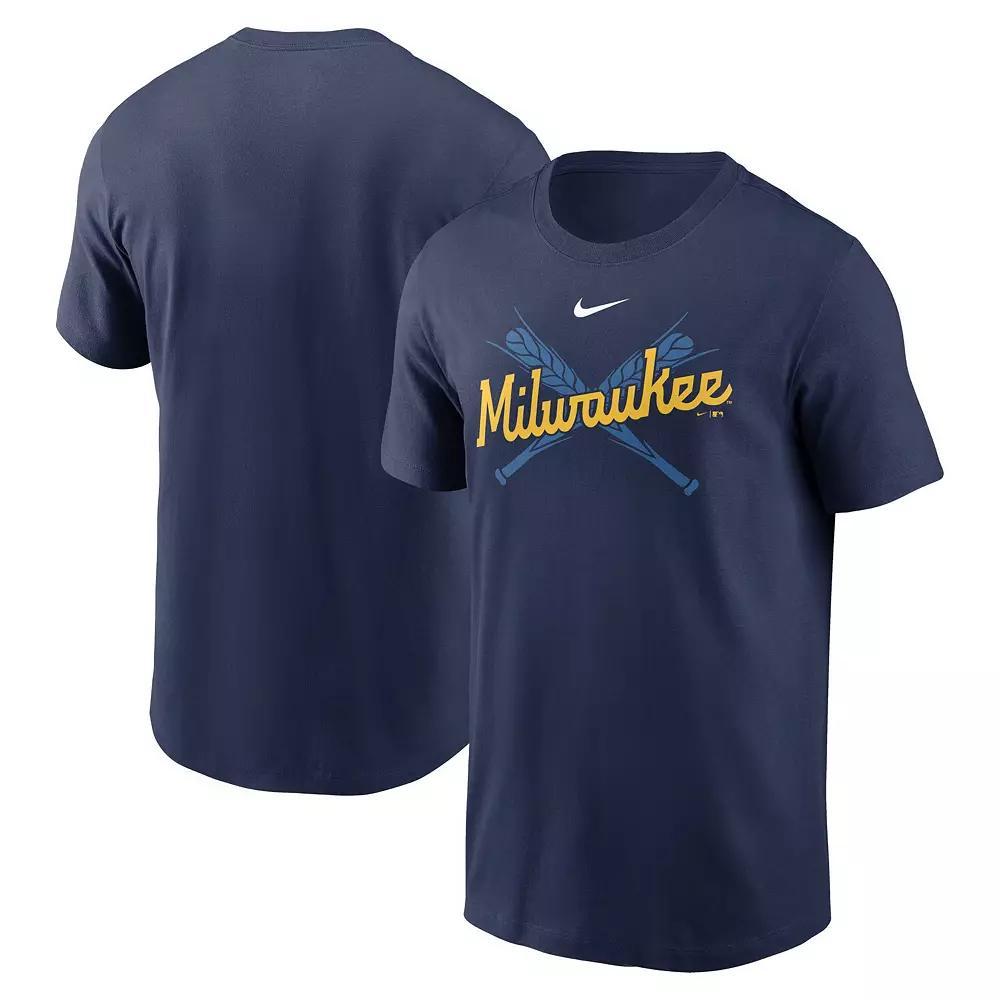 Men's Nike Navy Chicago Bears Primetime Wordmark Essential T-Shirt, Size: 2XL, Blue Product Image