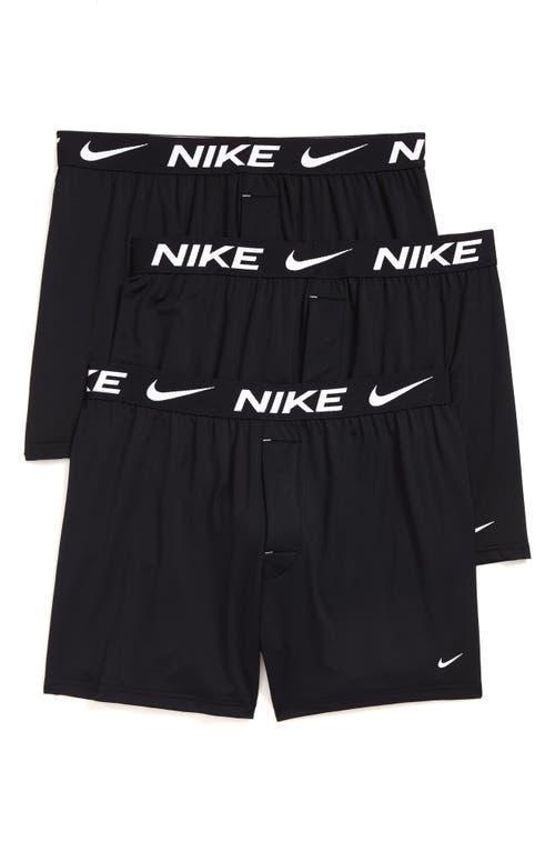 Men's Nike Dri-FIT Essential 3-Pack Boxers, Size: XXL, Black Product Image