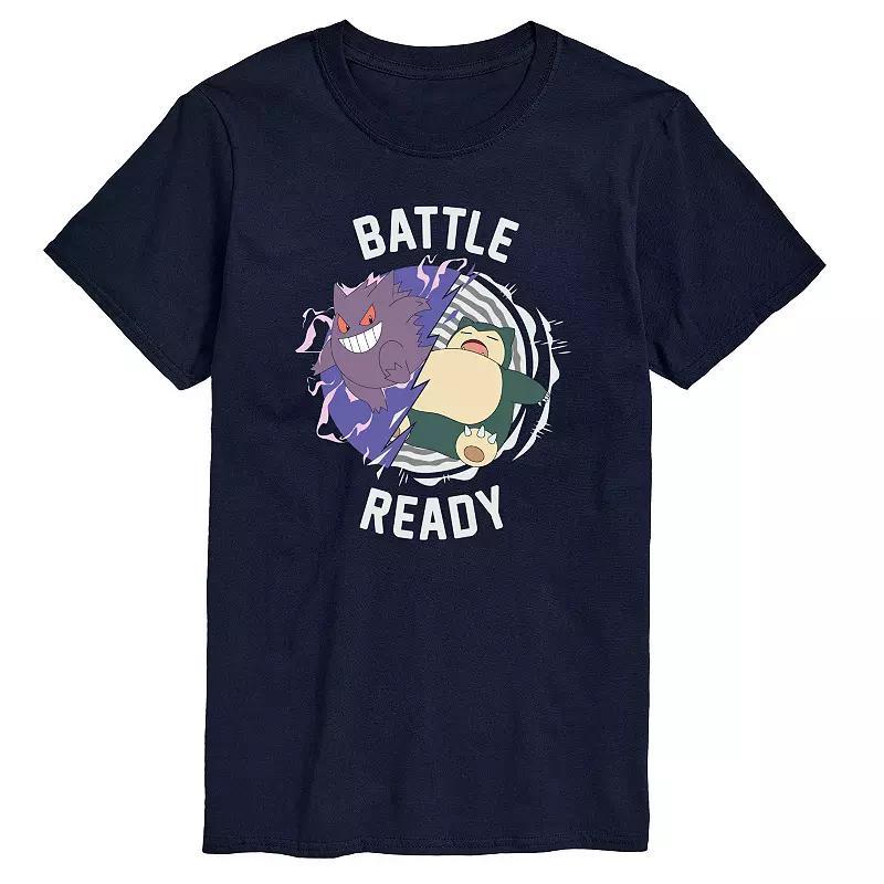 Big & Tall Pokemon Snorlax Battle Ready Graphic Tee, Mens Blue Product Image