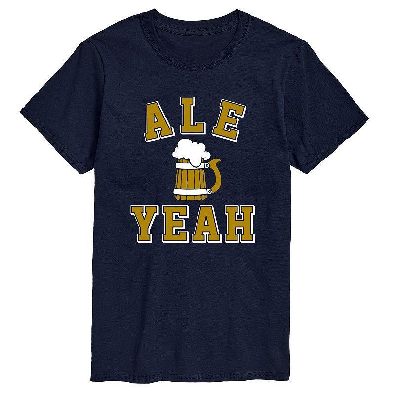 Big & Tall Ale Yeah Graphic Tee, Mens Blue Product Image
