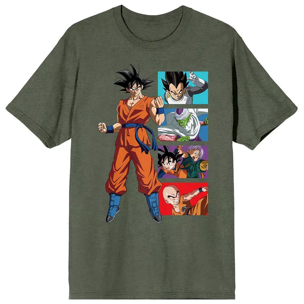 Men's Dragon Ball Super Character Collage Graphic Tee, Size: XL, Green Product Image