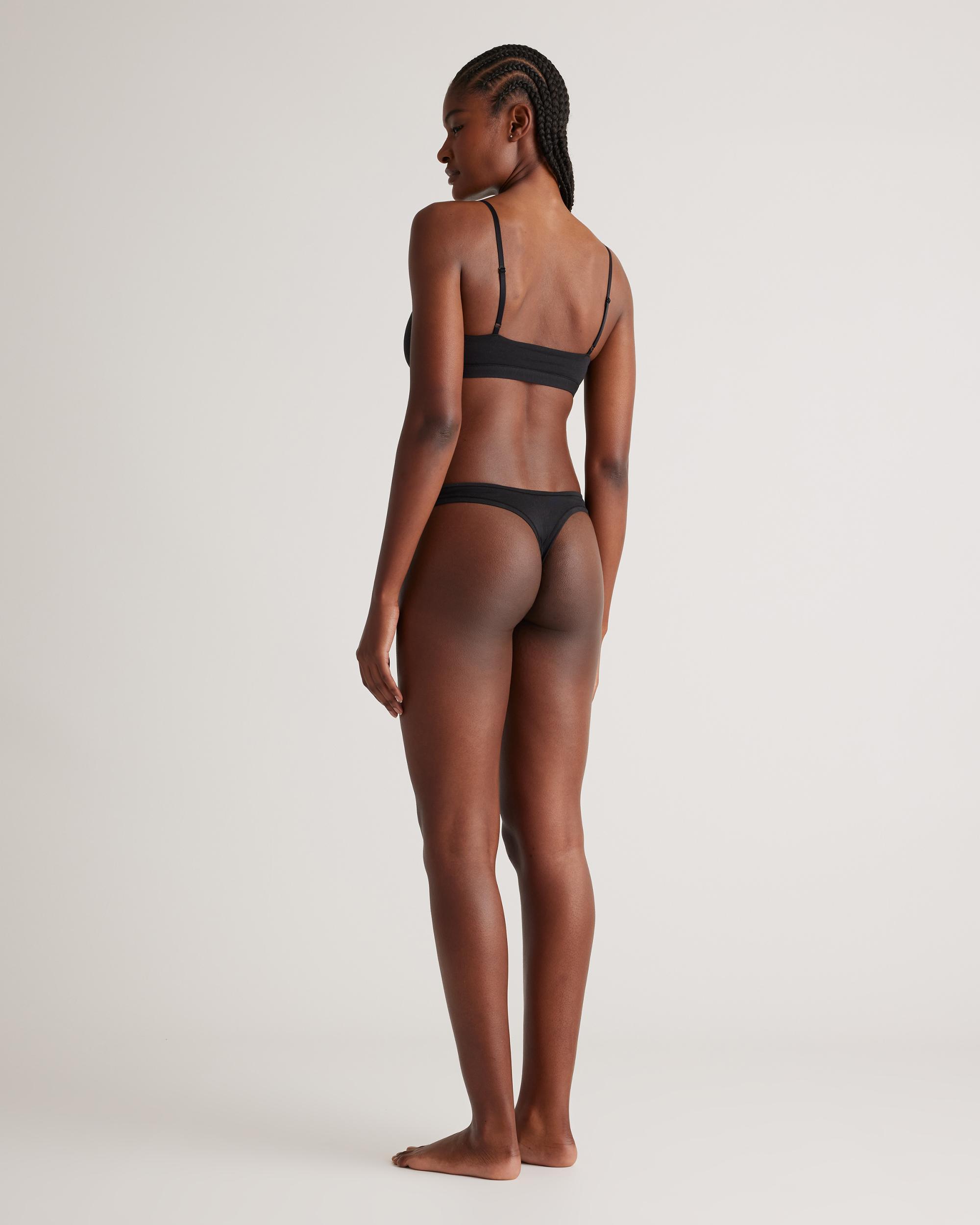 Quince | Women's High-Cut Thong Size XS, Organic Cotton Product Image