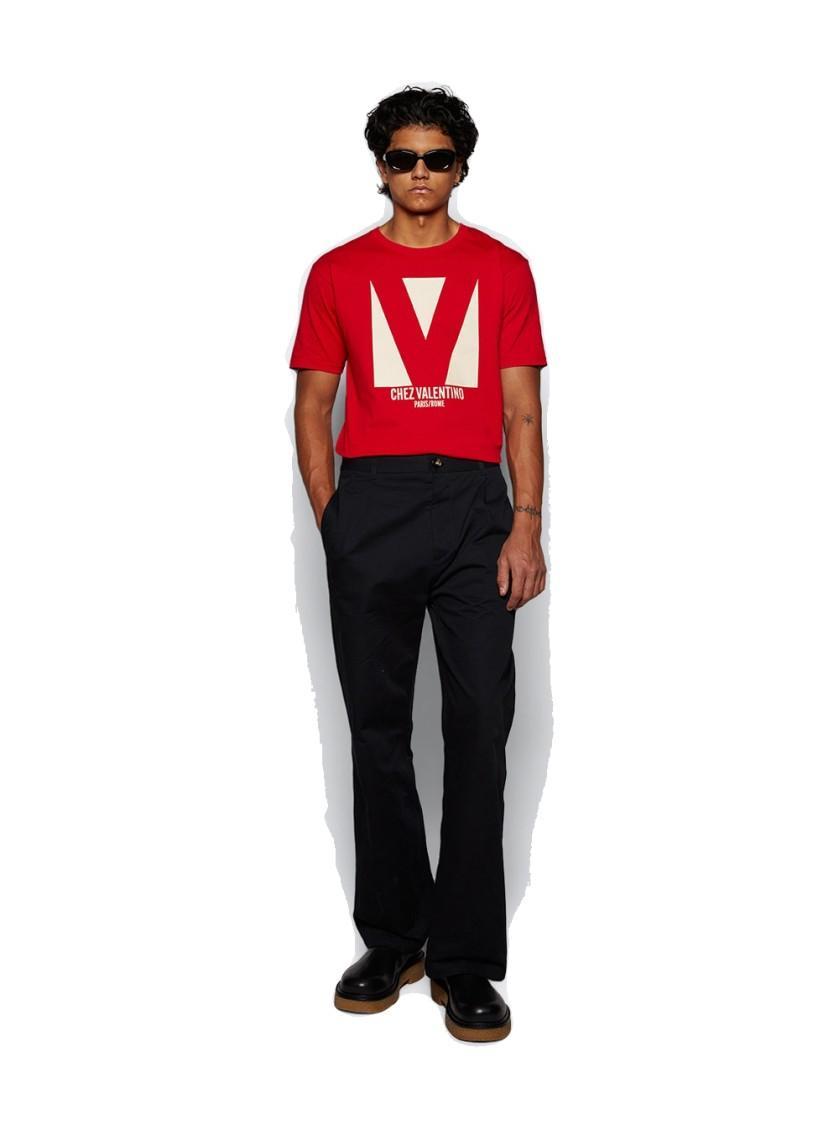 VALENTINO T-shirt Logo In Red Product Image