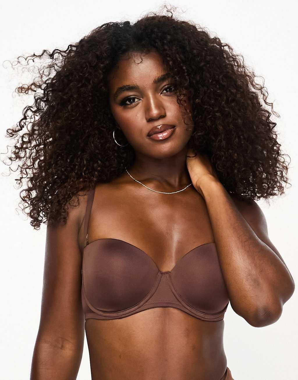 ASOS DESIGN microfiber molded multiway strapless bra Product Image