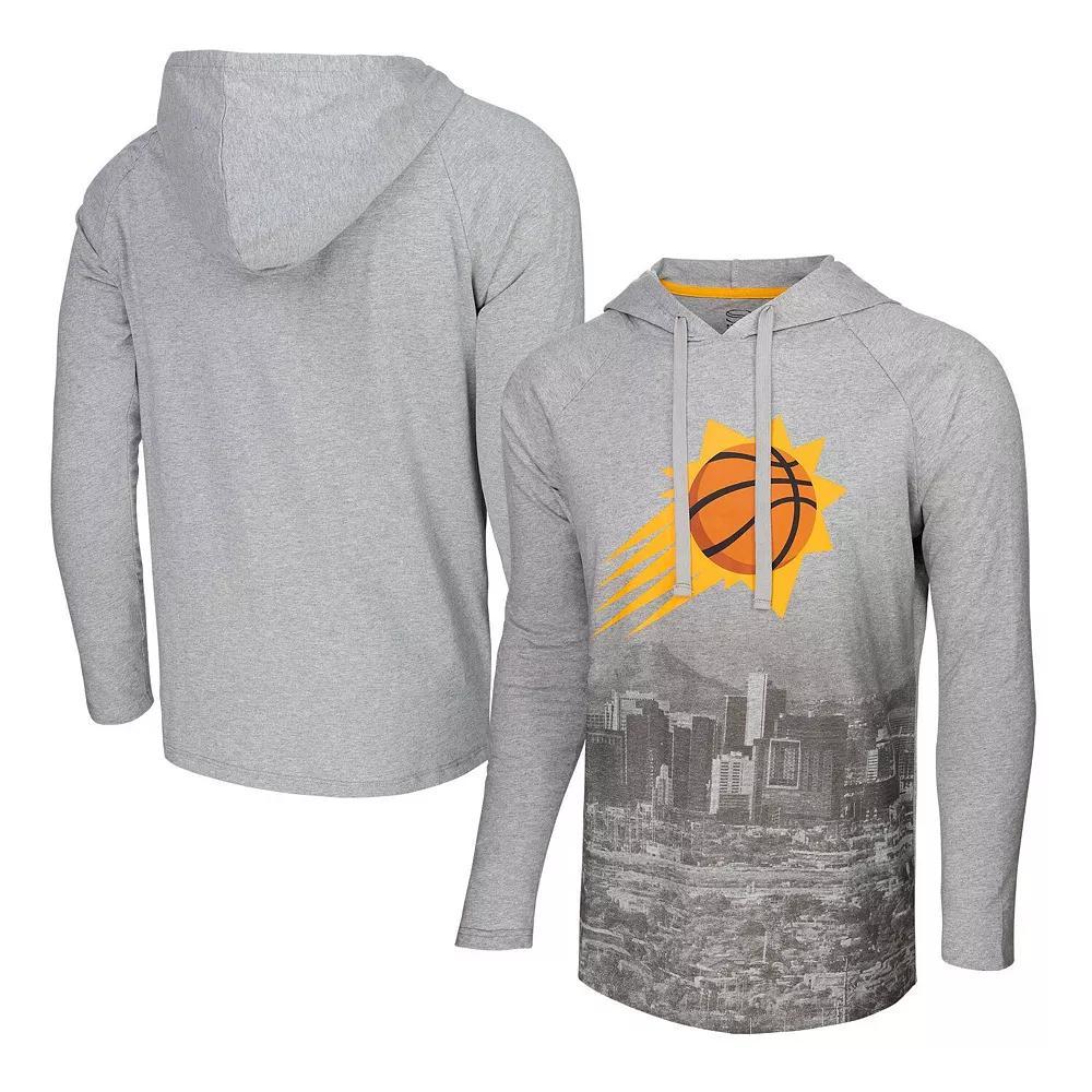 Men's Stadium Essentials Heather Gray Phoenix Suns Atrium Raglan Long Sleeve Hoodie T-Shirt, Size: 2XL, Phx Grey Product Image