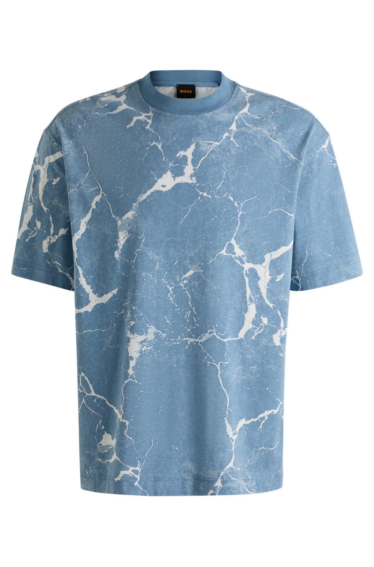 Cotton-jersey T-shirt with all-over print Product Image
