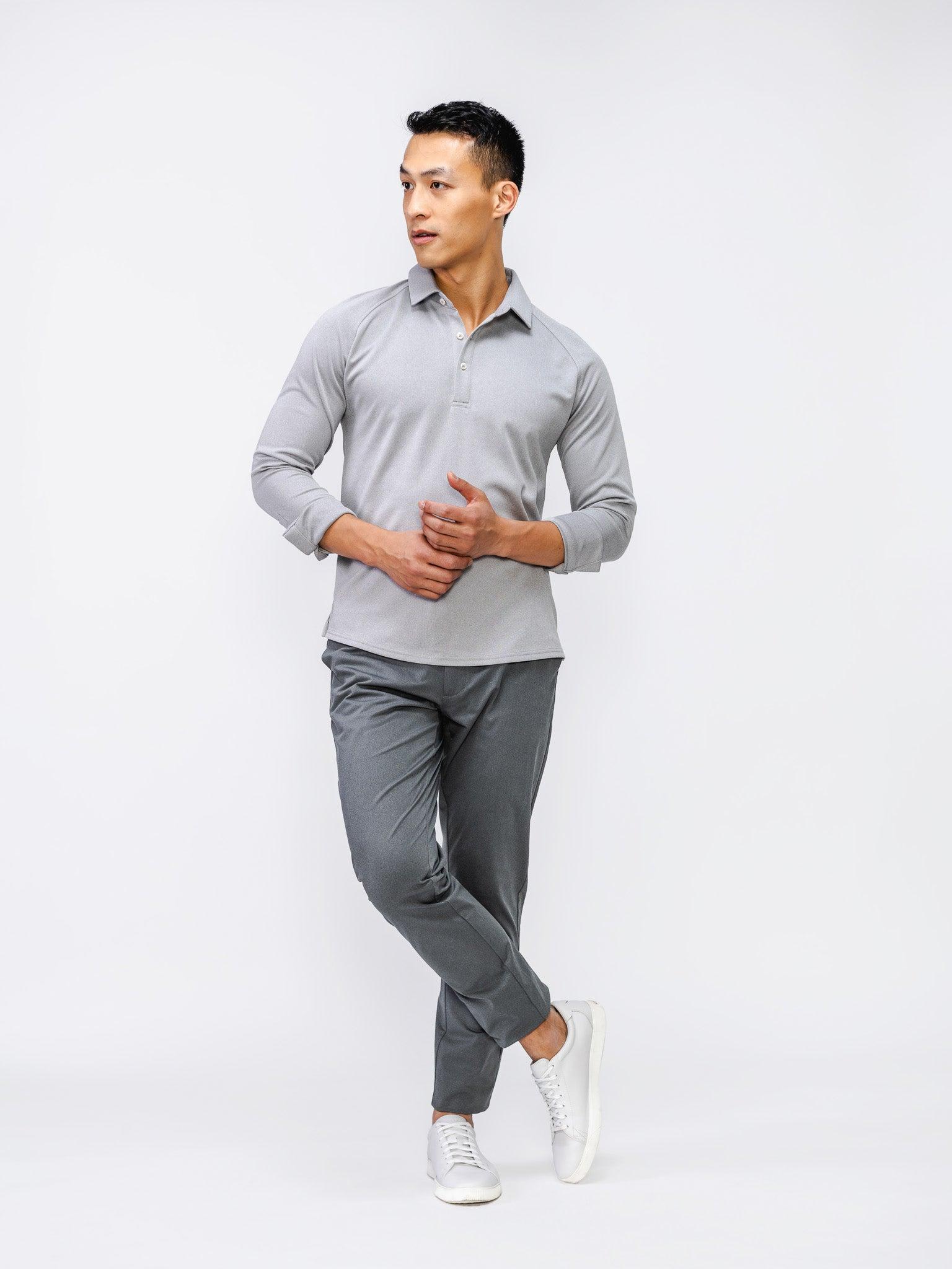 Men's Apollo Raglan Long Sleeve Polo Product Image