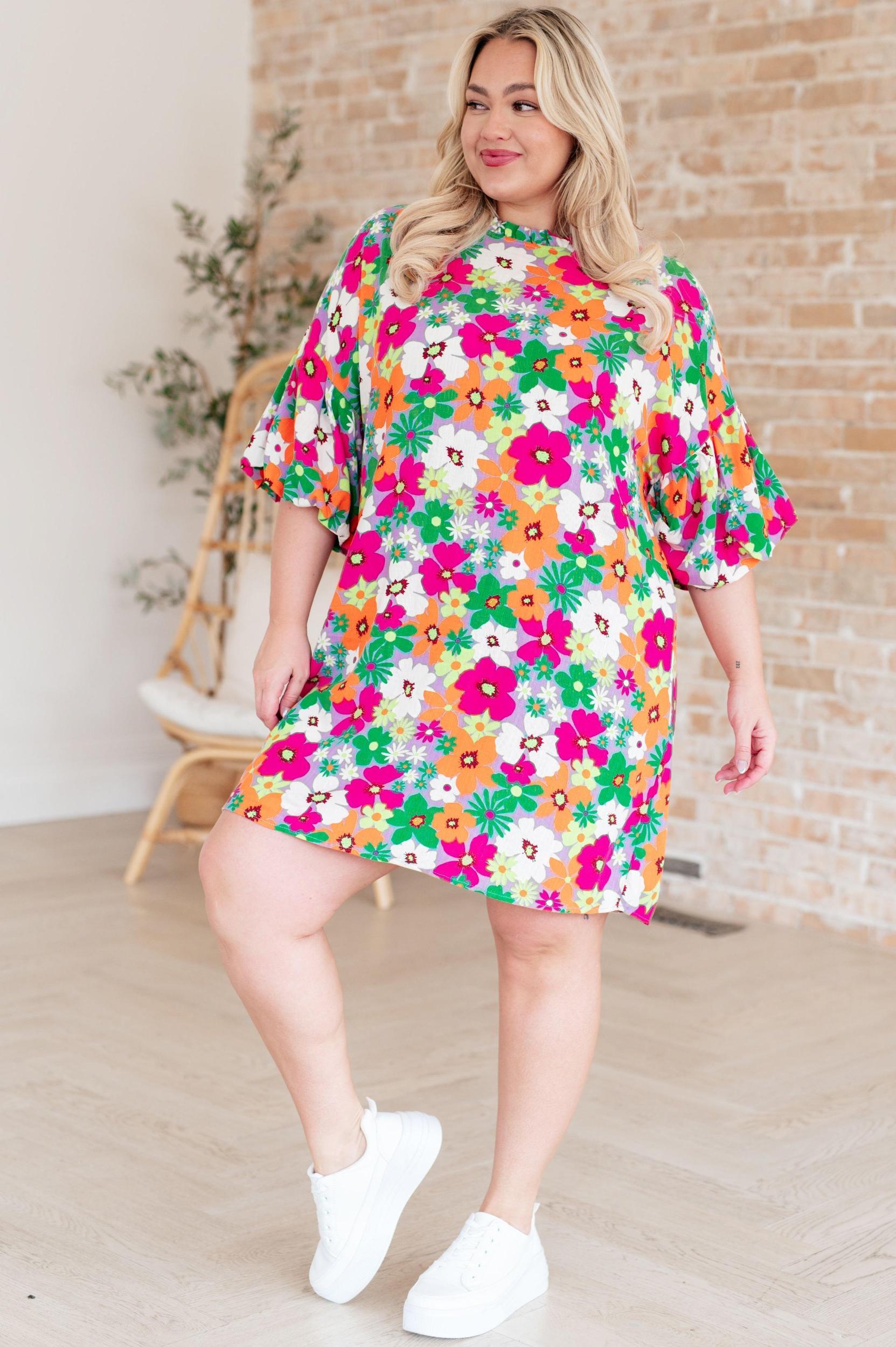 No Garden, No Problem Bubble Sleeve Dress Product Image