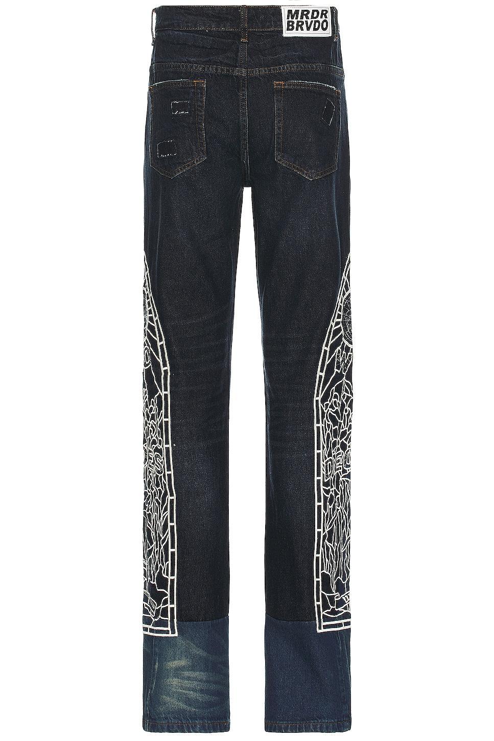 Who Decides War by Ev Bravado Cowboy Denim Jean in Indigo - Denim-Dark. Size 30 (also in ). Product Image