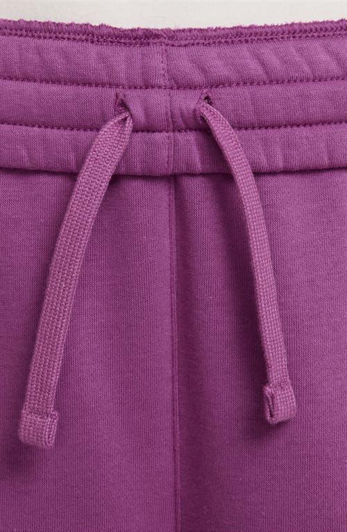 Nike Kids' Sportswear Club Fleece Wide Leg Sweatpants in Hot Fuchsia/White at Nordstrom Product Image