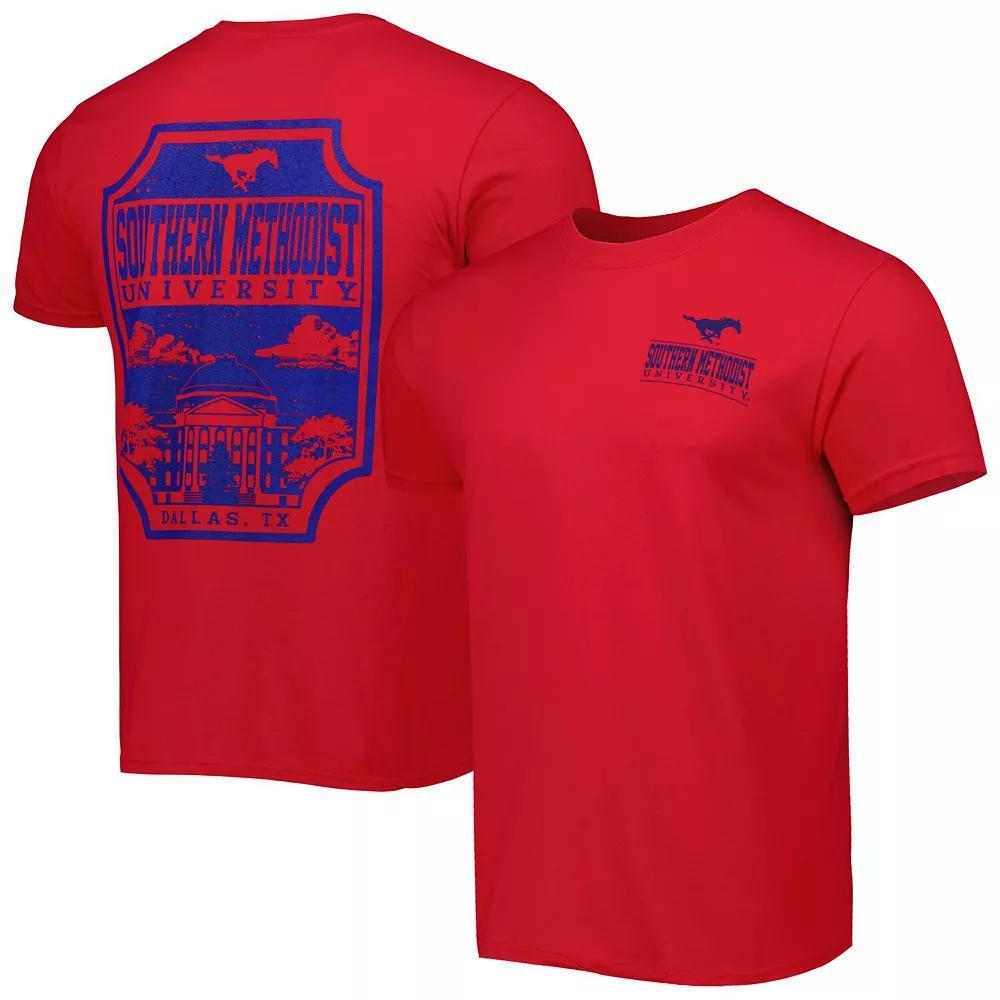 Men's Red SMU Mustangs Logo Campus Icon T-Shirt, Size: Large, Nc2 Red Product Image