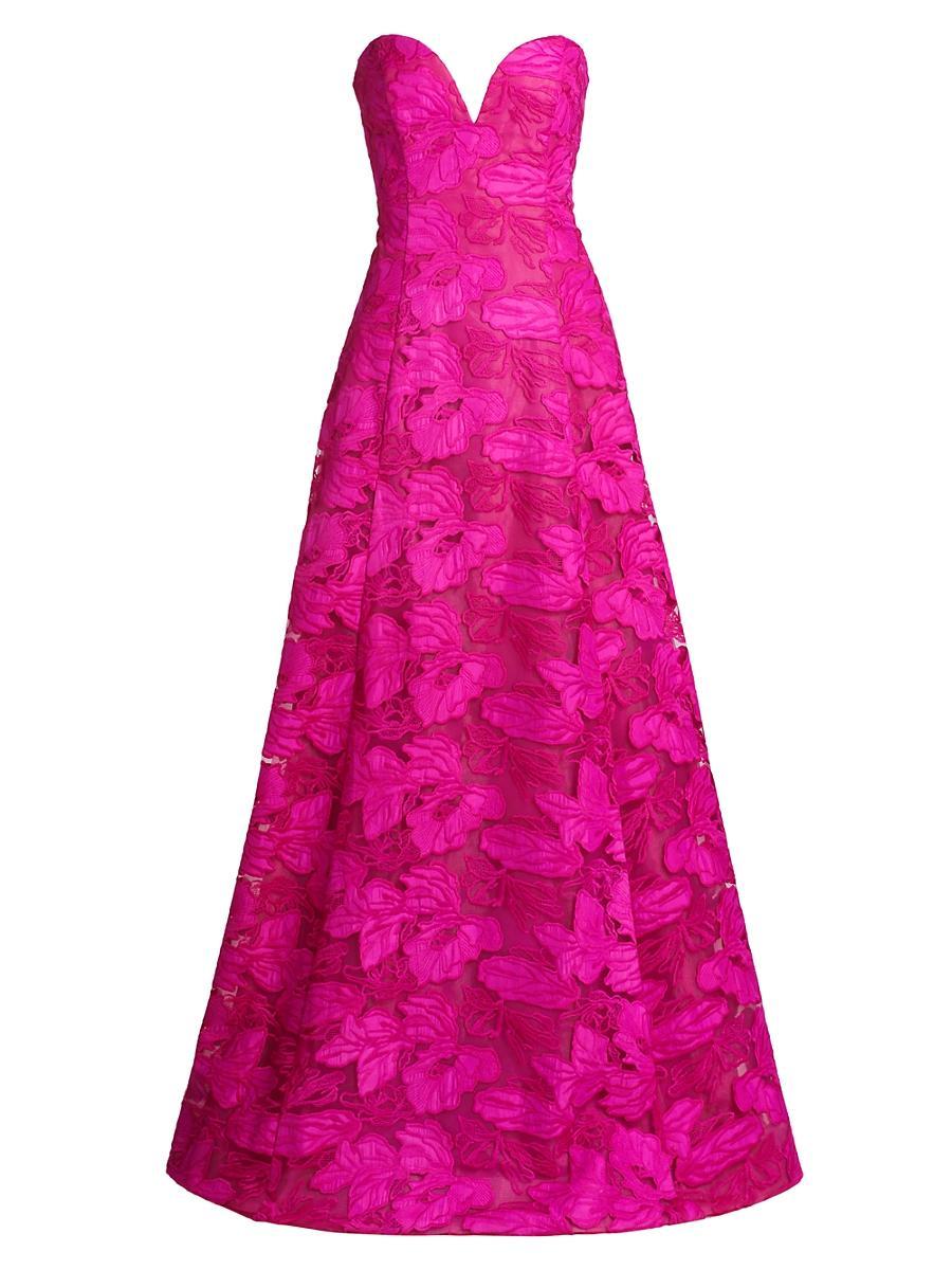 Womens Francine Guipure Lace Strapless Gown Product Image