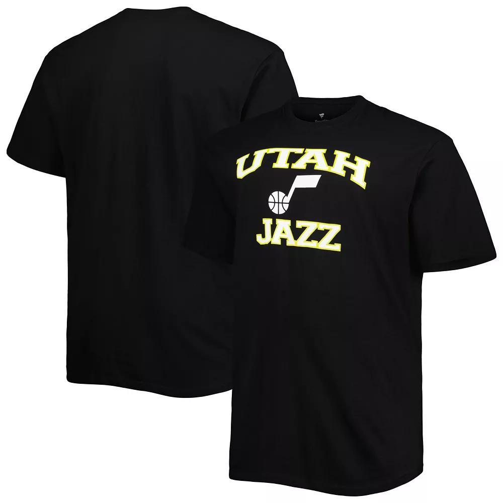 Mens Black Utah Jazz Big & Tall Heart & Soul T-Shirt Product Image