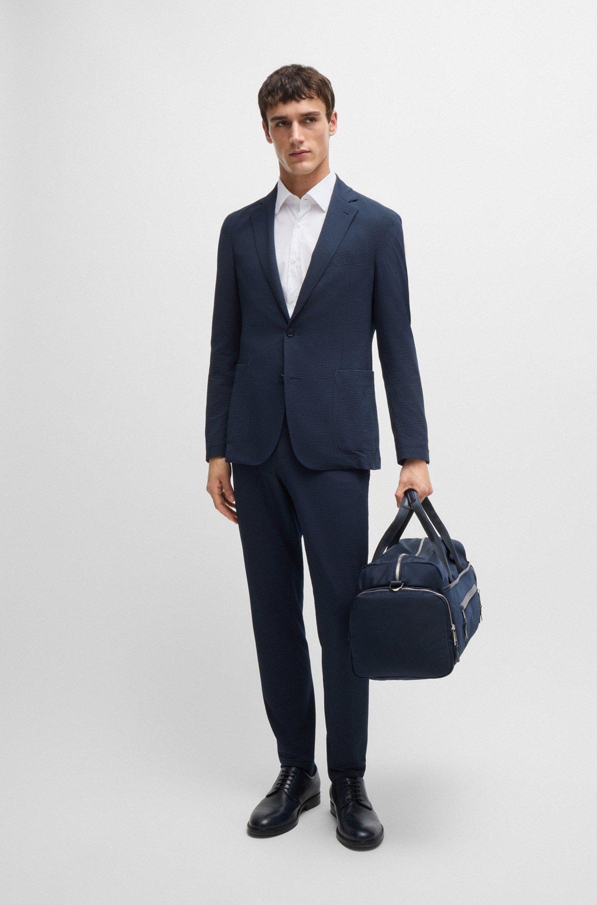 Slim-fit shirt in easy-iron stretch poplin Product Image