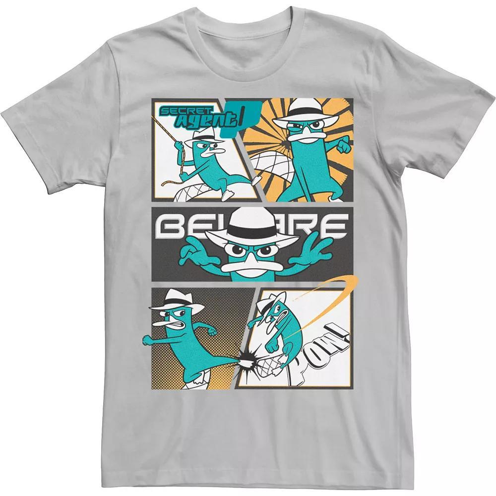 Disney's Phineas And Ferb Agent P Men's Box Up Tee, Size: Medium, Silver Product Image