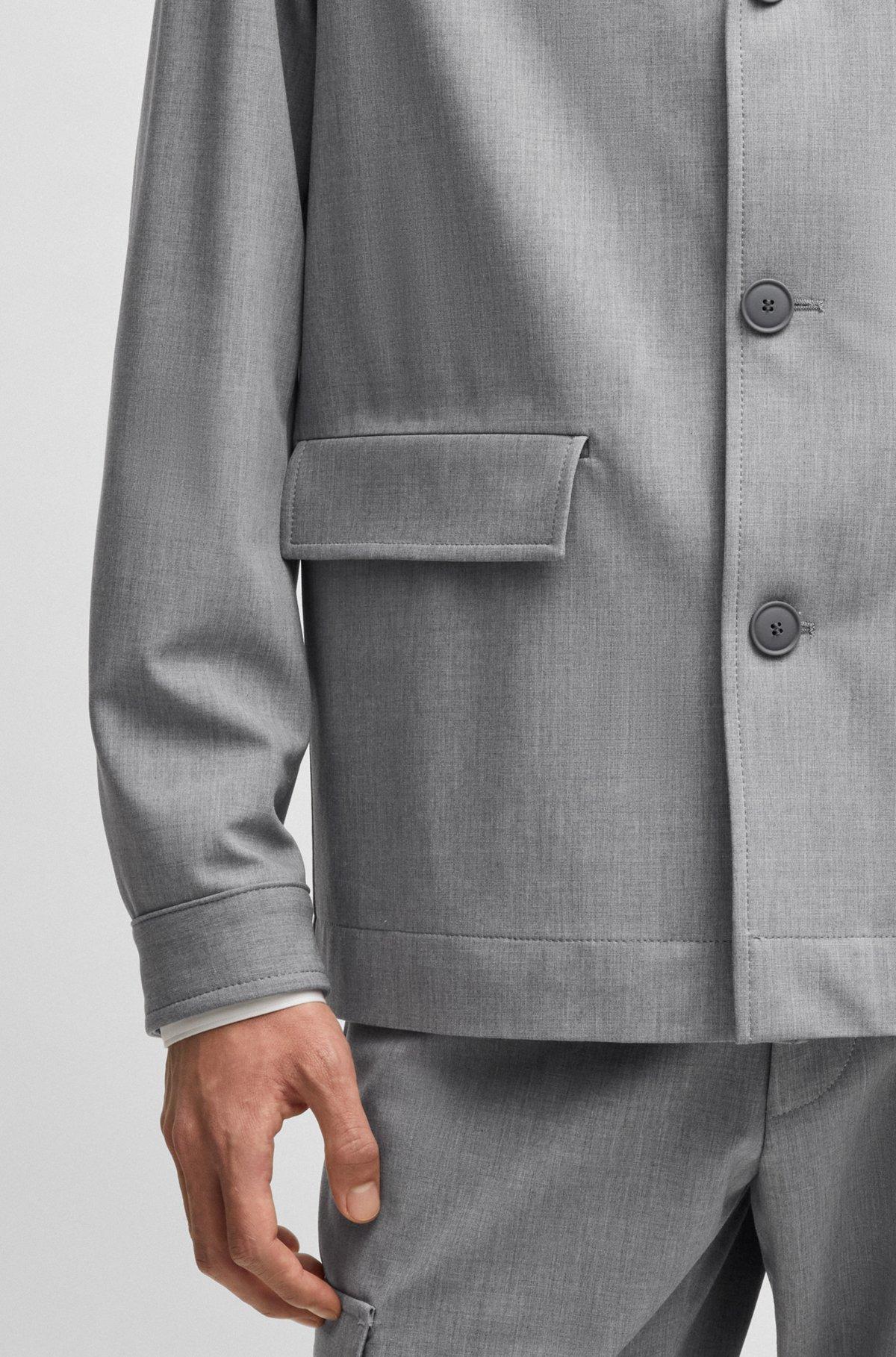 Relaxed-fit jacket in bonded stretch fabric Product Image