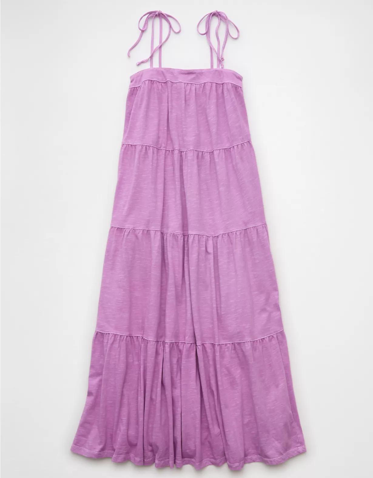 AE Sunchaser Knit Tie Shoulder Maxi Dress Product Image