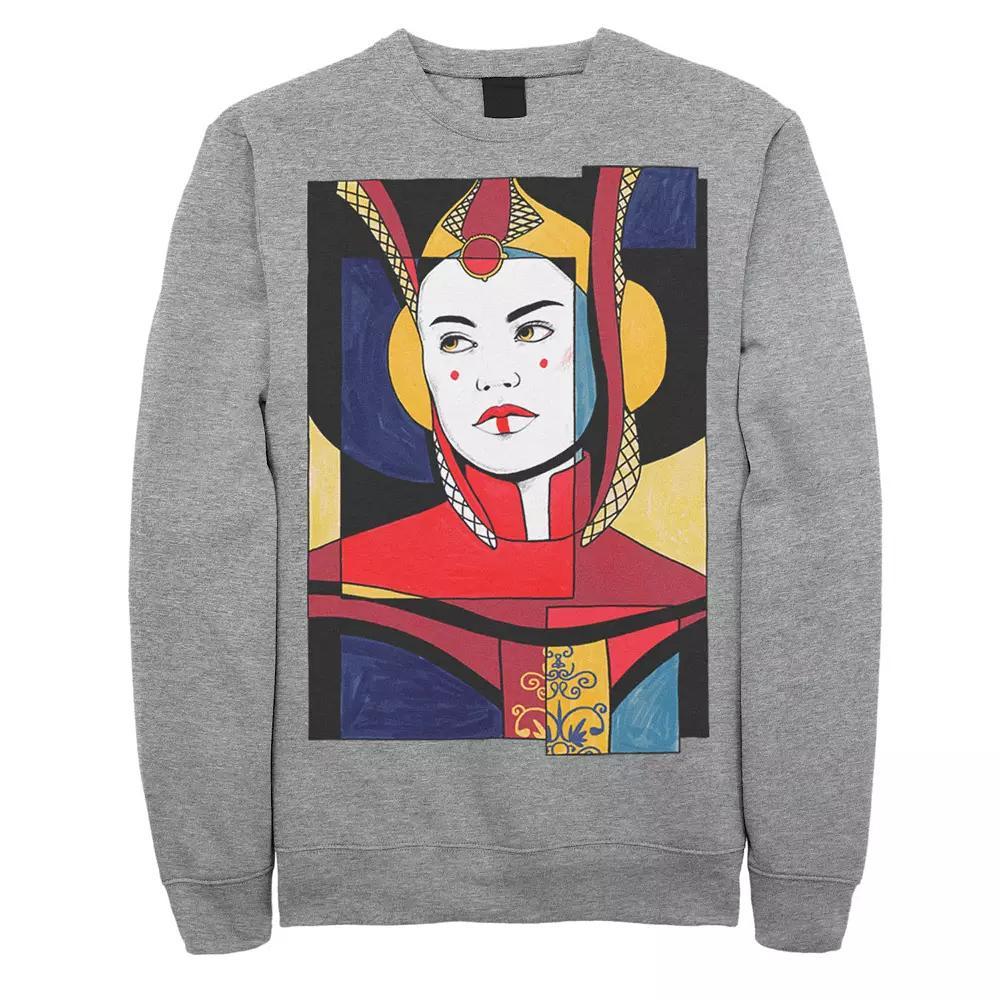 Men's Star Wars Padme Artsy Sketch Poster Sweatshirt, Size: Large, Athletic Grey Product Image