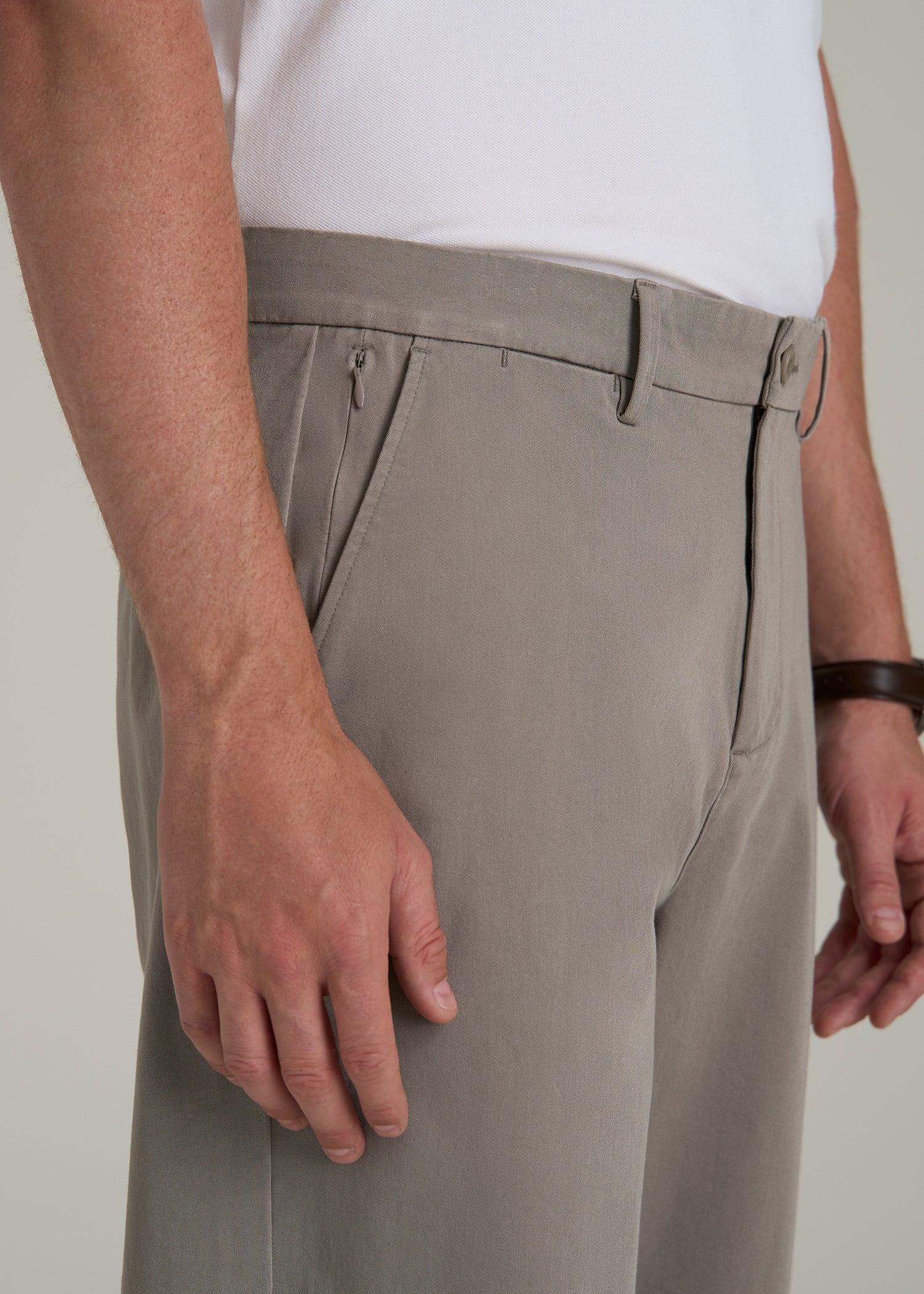4 Way Stretch Commuter RELAXED Chino Pants for Tall Men in Portobello Product Image