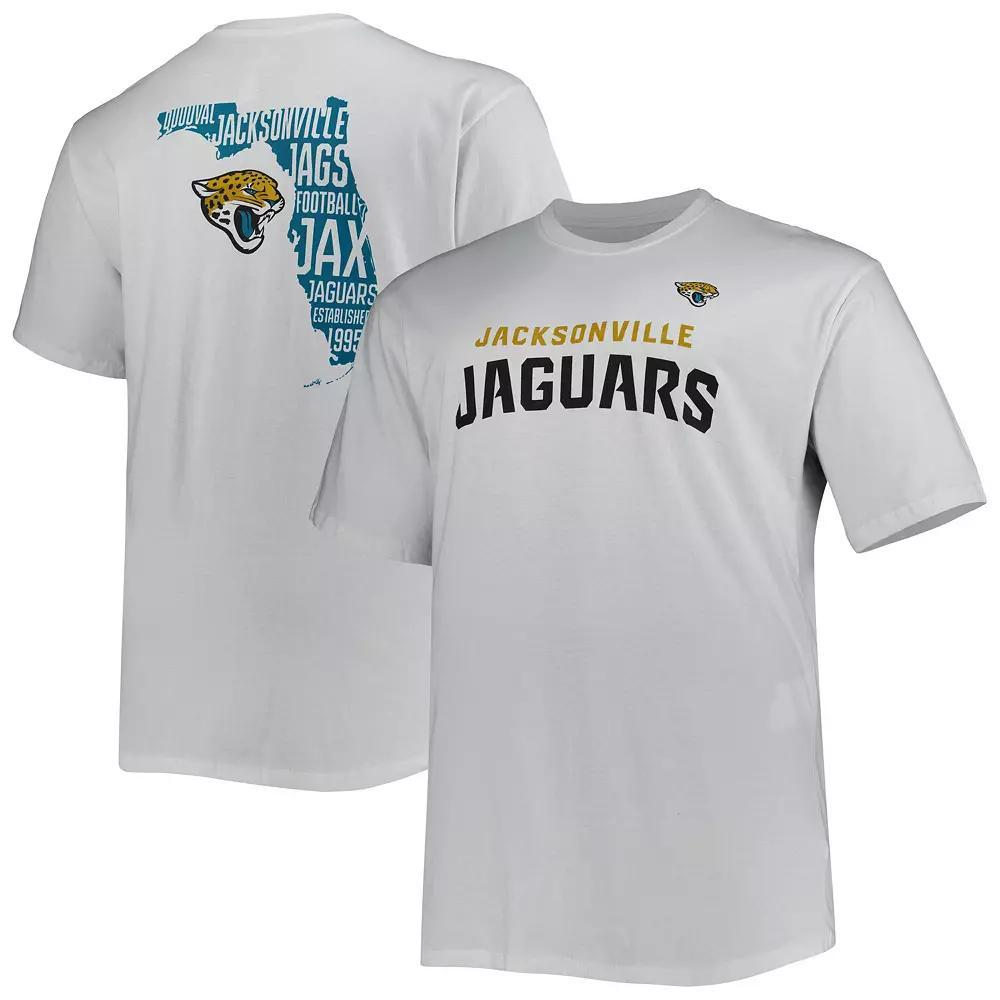 Men's Fanatics Branded White Jacksonville Jaguars Big & Tall Hometown Collection Hot Shot T-Shirt, Size: 2XB Product Image