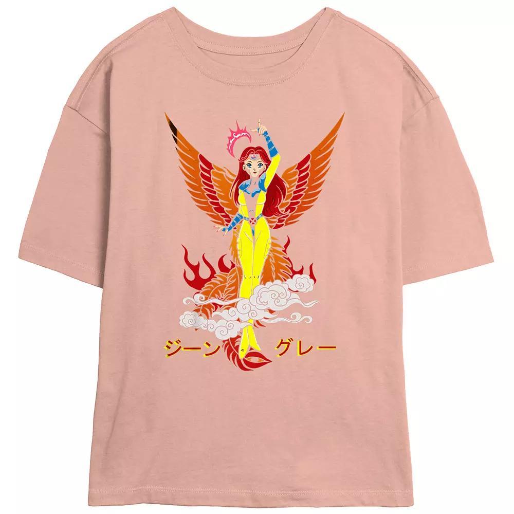 Juniors' X-Men Jean Grey Becoming Phoenix Skimmer Graphic Tee, Girl's, Size: XS, Pink Product Image