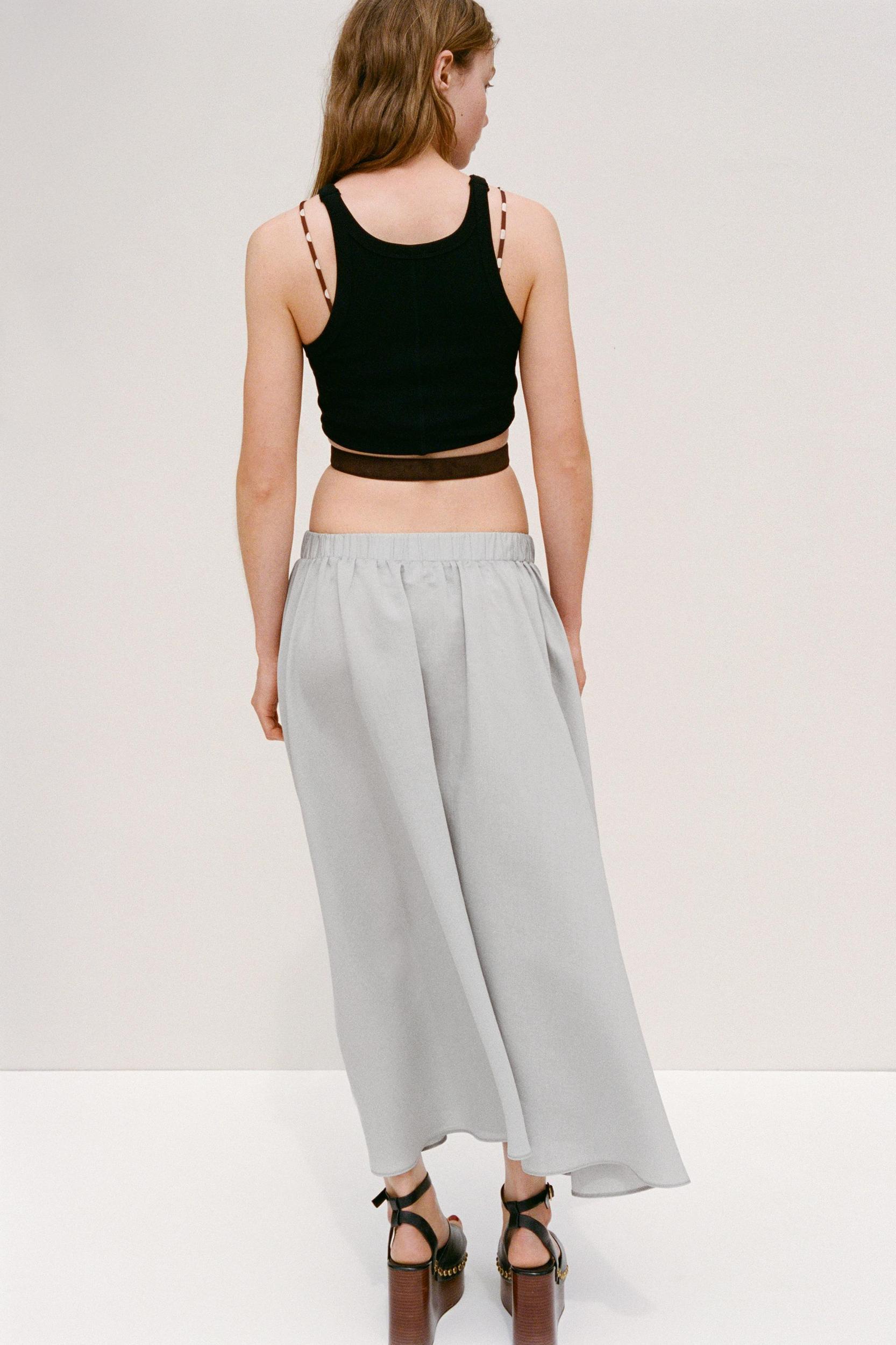 VOLUMINOUS FLOWY MIDI SKIRT Product Image
