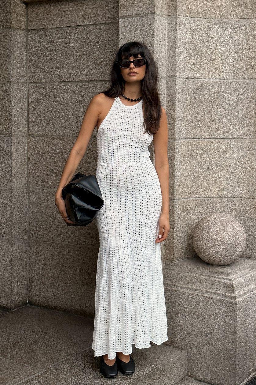 Crochet Knitted Midi Dress Product Image