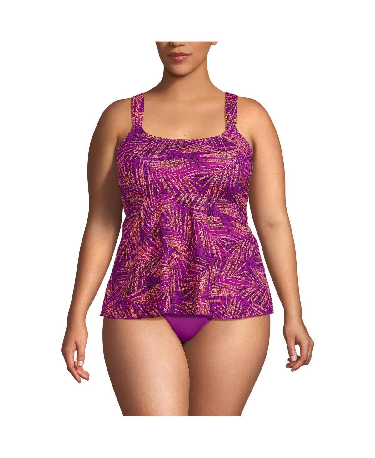 Womens Lands End DD-Cup Flutter Tankini Swim Top Product Image