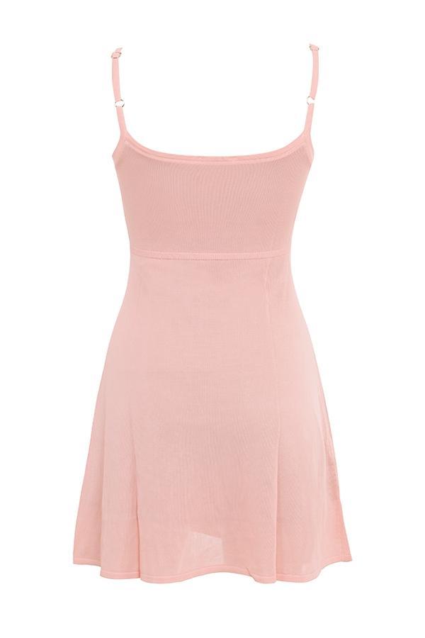 Lorenza  primrose sheer knit mini dress - sale Product Image