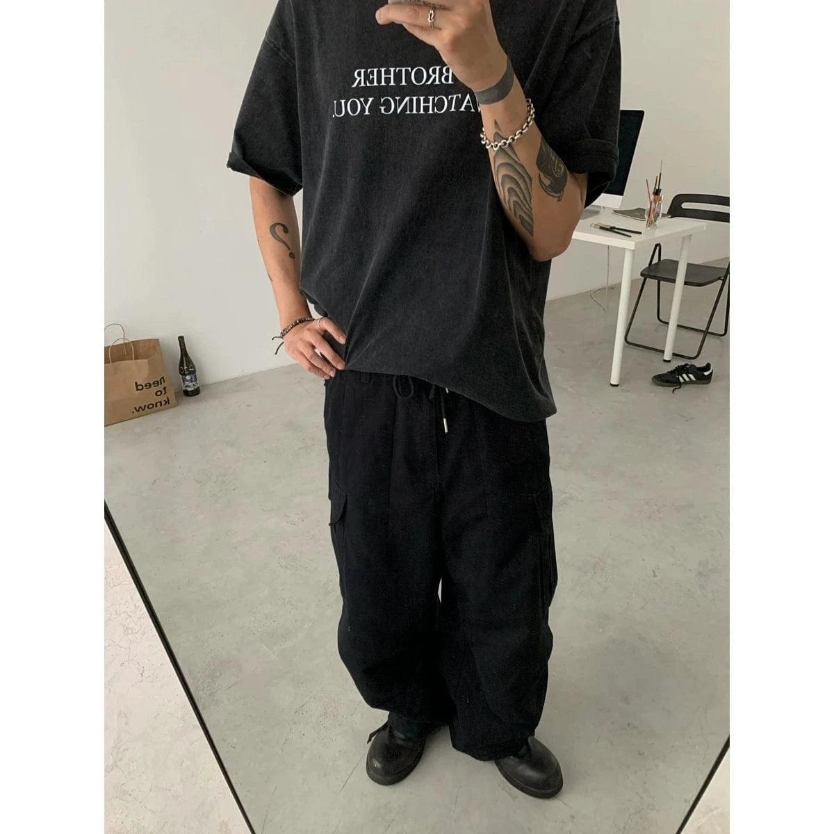 RT No. 18748 WORKWEAR PARACHUTE STRAIGHT PANTS Product Image