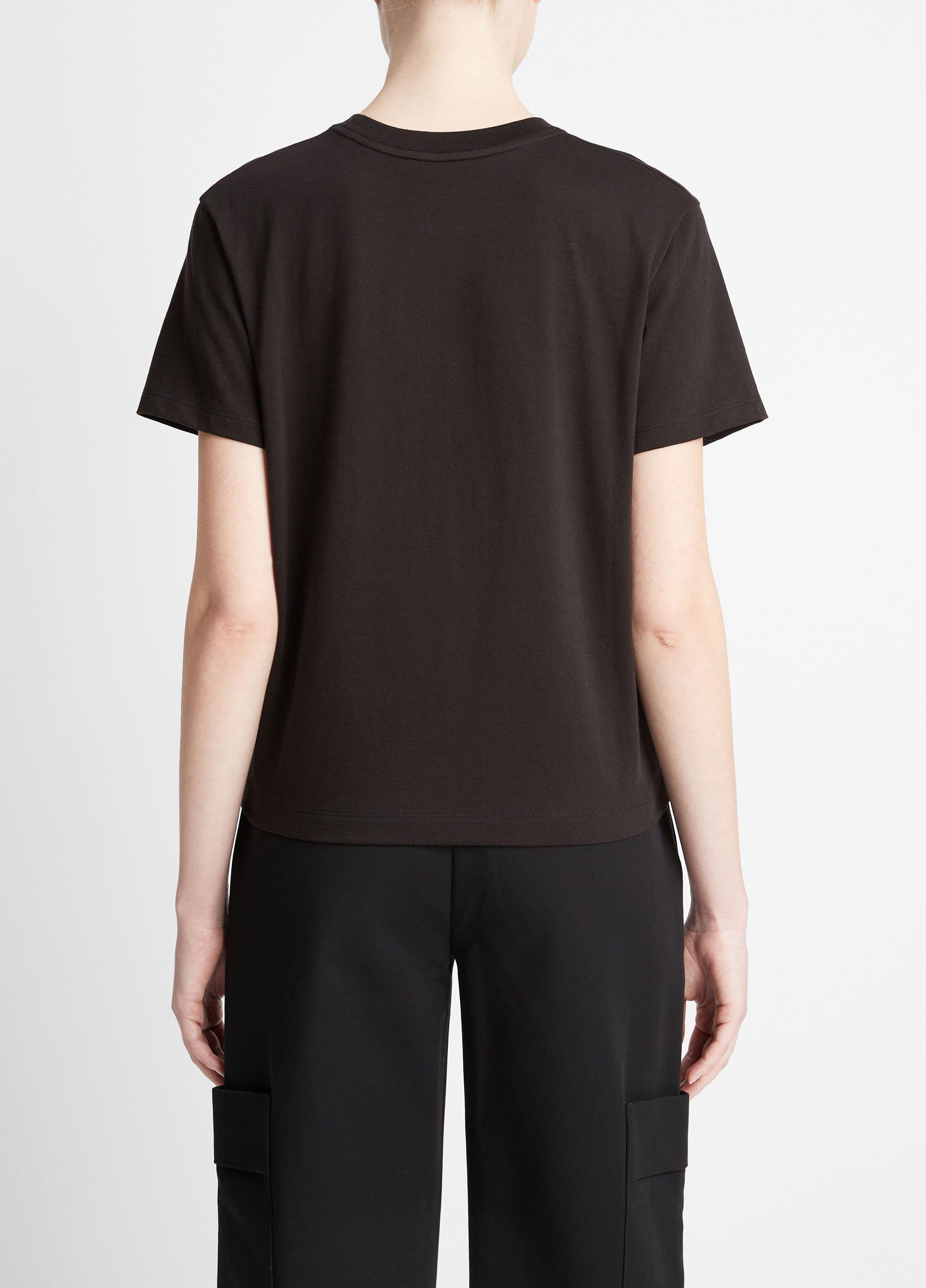 Womens Pima Cotton Crew Neck T-Shirt, Sky Powder, Size XXS Vince Product Image