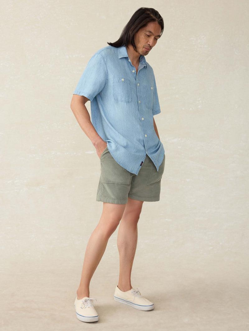 Short-Sleeve Tried and True Chambray Shirt - Vintage Indigo Product Image