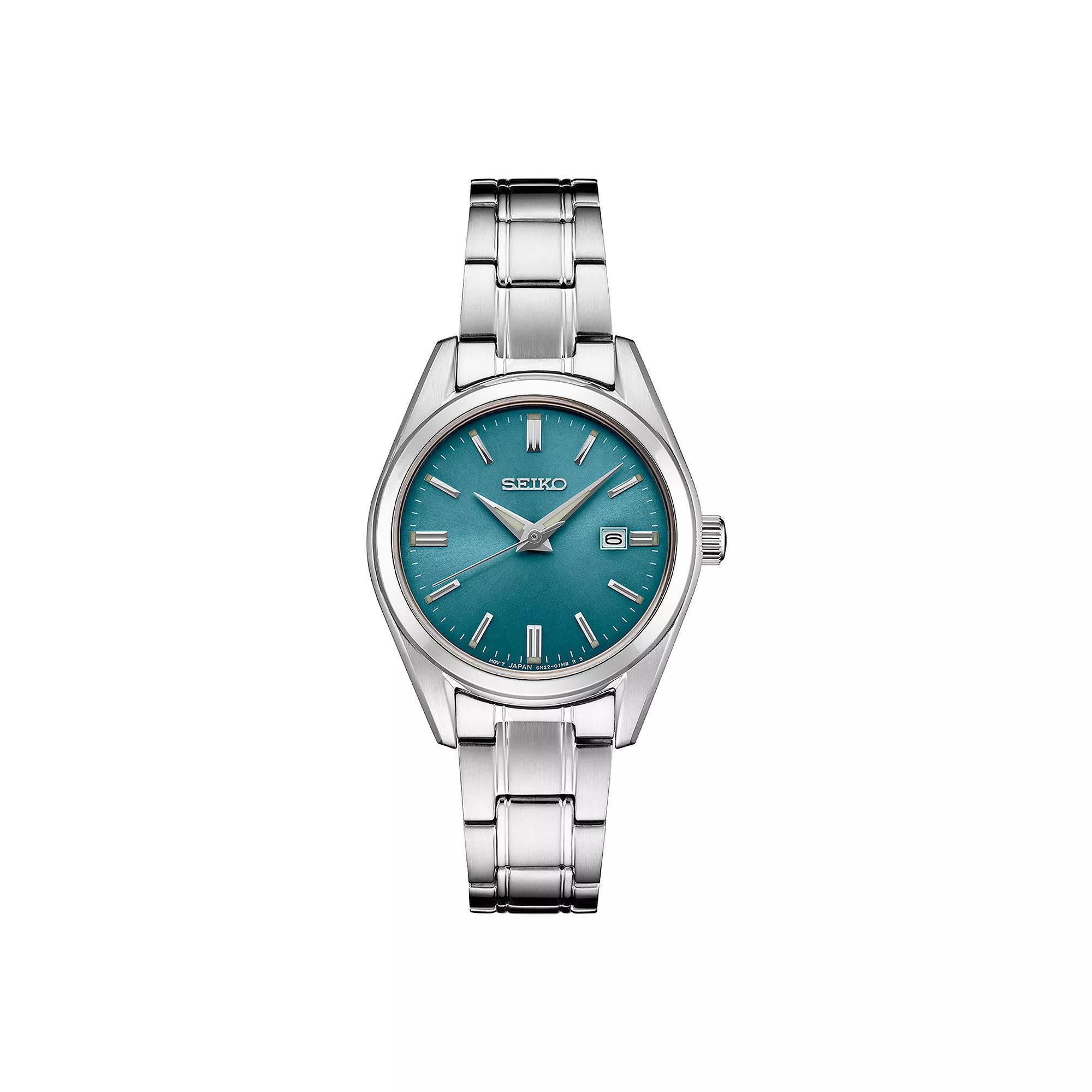 Seiko Womens Essentials Stainless Steel Quartz Blue Dial Watch - SUR531 Silver Product Image