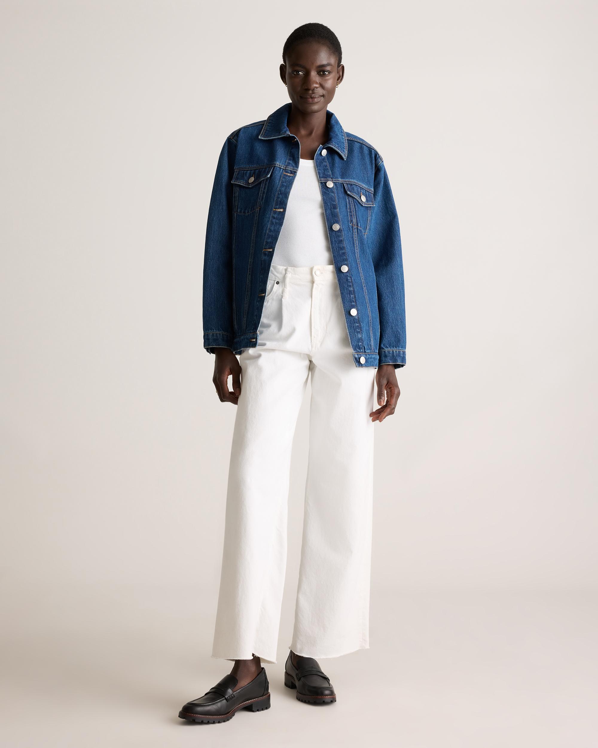 Quince | Women's OverSized Denim Jacket Size XS, Organic Cotton Product Image