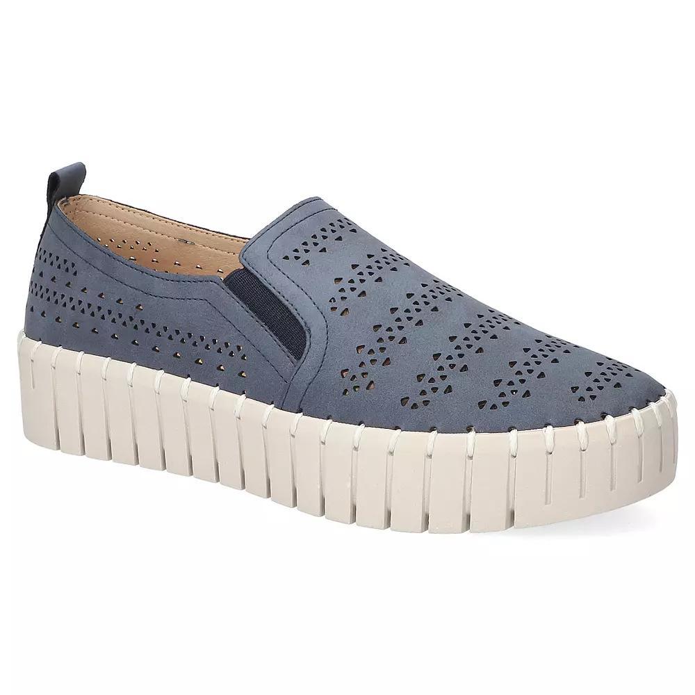 Peppy by Easy Street Women's Platform Sneakers, Size: 9.5, Blue Product Image