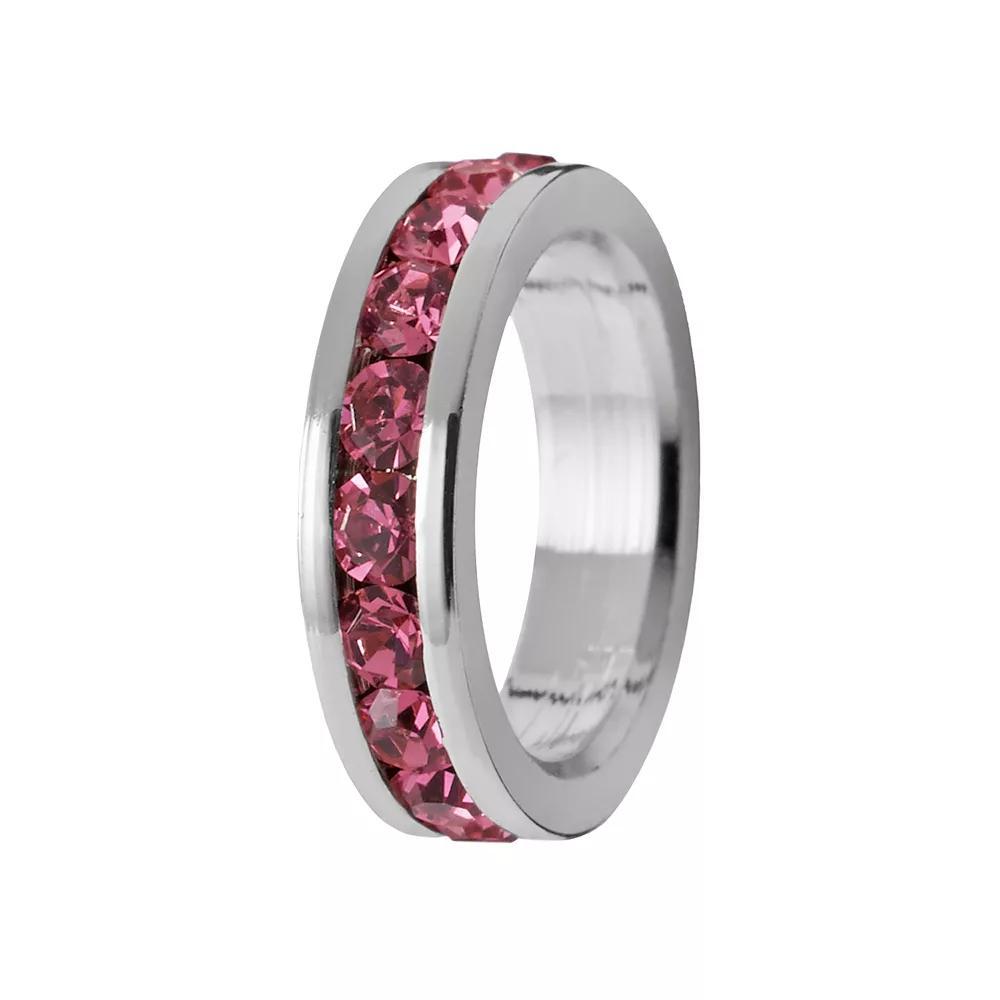 Traditions Jewelry Company Sterling Silver Crystal Birthstone Rondelle Charm, Women's, October Product Image