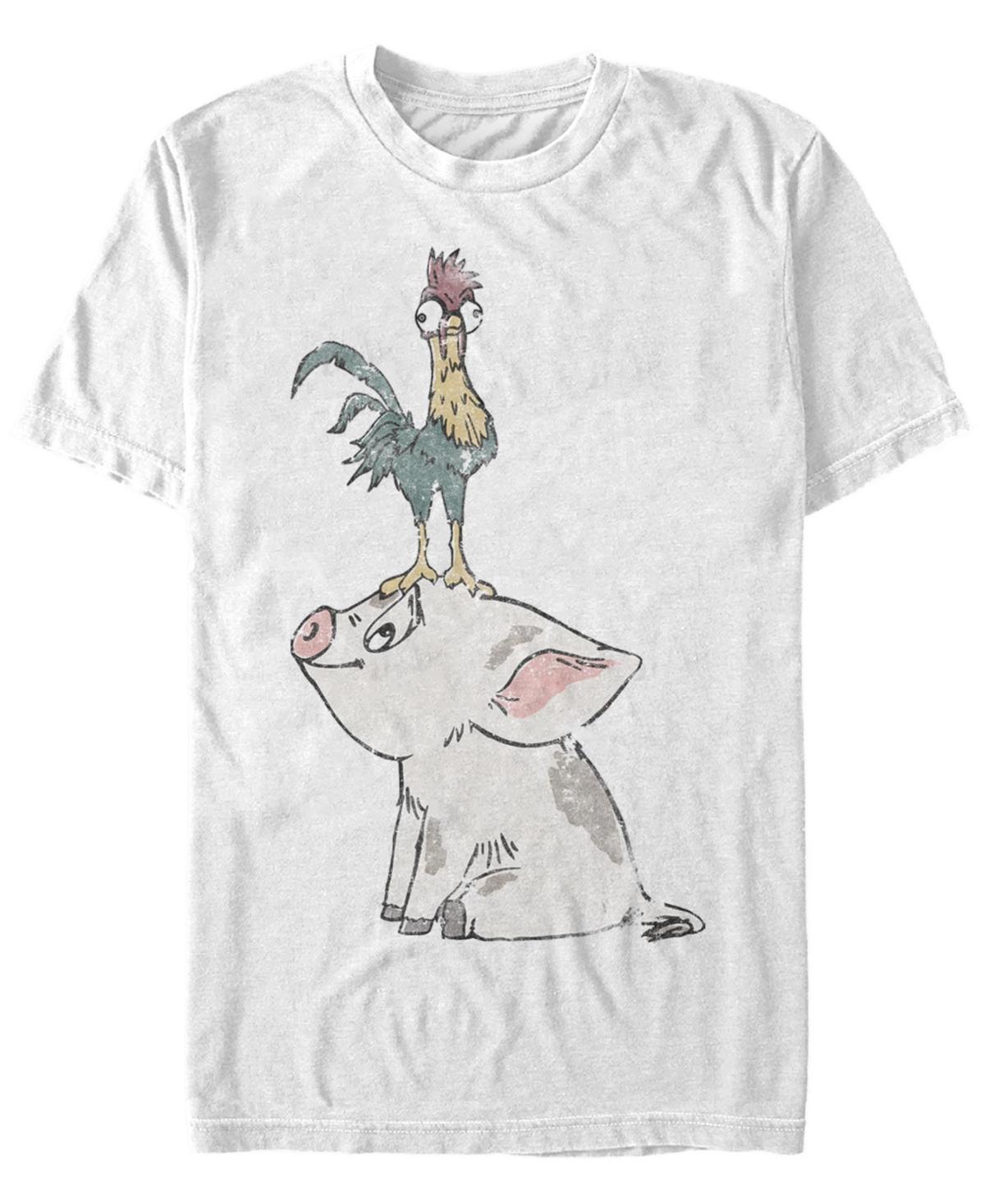 Disney's Moana Pua Drawn Smile Men's Tee, Size: Small, White Product Image