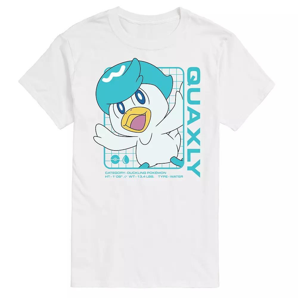 Big & Tall Pokemon Quaxly Stats Graphic Tee, Mens Product Image